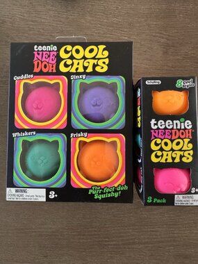 Teenie NeeDoh Cool Cats 4 Pack & 3 Pack Squishy Fidget Nee Doh VIRAL TikTok